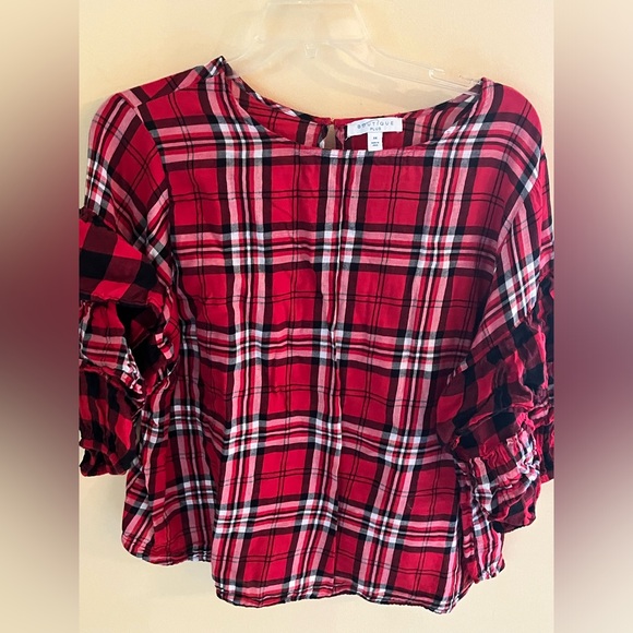 Plus Classic Plaid Shirt Size 3X, perfect Christmas picture shirt! - Picture 5 of 7